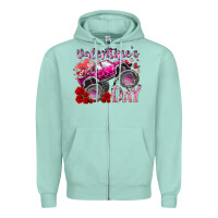 Seafoam valentines day monster truck Zipper Hoodie - RacoonDesign
