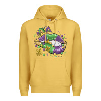 Antique Gold mardi gras lips Premium Hoodie - MaliasSmallBusiness
