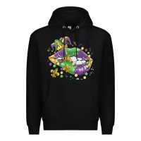 Black mardi gras lips Premium Hoodie - MaliasSmallBusiness