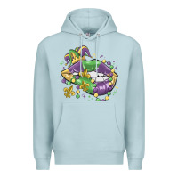 Blue Mist mardi gras lips Premium Hoodie - MaliasSmallBusiness