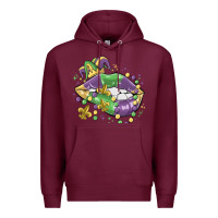 Burgundy mardi gras lips Premium Hoodie - MaliasSmallBusiness