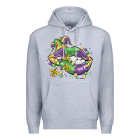 Heather Grey mardi gras lips Premium Hoodie - MaliasSmallBusiness