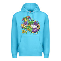 Ocean Blue mardi gras lips Premium Hoodie - MaliasSmallBusiness