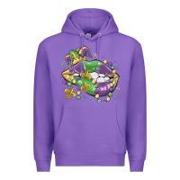 Purple mardi gras lips Premium Hoodie - MaliasSmallBusiness