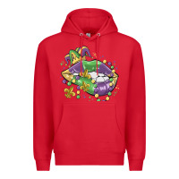 Red mardi gras lips Premium Hoodie - MaliasSmallBusiness