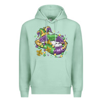 Seafoam mardi gras lips Premium Hoodie - MaliasSmallBusiness