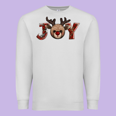Joy Reindeer Premium Sweatshirt Designed By Adodesignshop