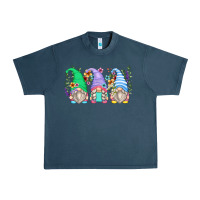 Midnight Navy floral gnomes Urban Heavy Tee - Zillion Design Studio