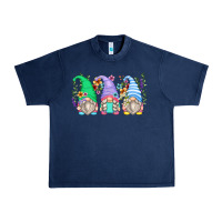 Navy floral gnomes Urban Heavy Tee - Zillion Design Studio