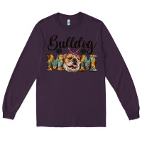 Plum western bulldog mom Long Sleeve Tee - RanaPortraitStore