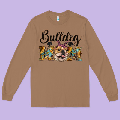 Western Bulldog Mom Long Sleeve Tee Designed By Ranaportraitstore