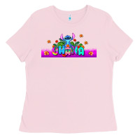 Bubblegum Pink stitch ohana Ladies Tee - AdoDesignShop