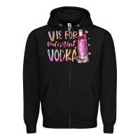 Black vis for valentine vodka Zipper Hoodie - RacoonDesign