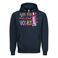 Navy vis for valentine vodka Zipper Hoodie - RacoonDesign