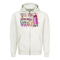Oatmeal Heather vis for valentine vodka Zipper Hoodie - RacoonDesign