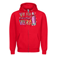 Red vis for valentine vodka Zipper Hoodie - RacoonDesign