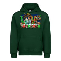 Forest Green Love Came  Down Luke 2 11 Urban Hoodie - MaliasSmallBusiness