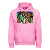 Fuchsia Pink Love Came  Down Luke 2 11 Urban Hoodie - MaliasSmallBusiness