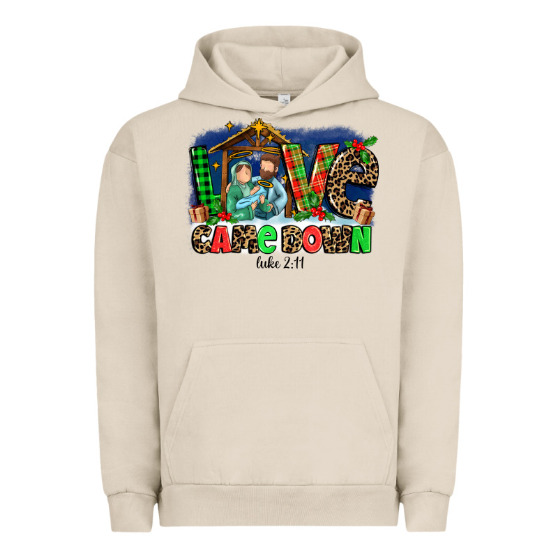 Love Came  Down Luke 2 11 Urban Hoodie by MaliasSmallBusiness | Teevron