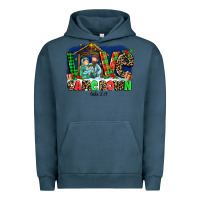Pigment Midnight Navy Love Came  Down Luke 2 11 Urban Hoodie - MaliasSmallBusiness