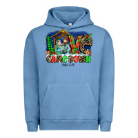Pigment Pebble Blue Love Came  Down Luke 2 11 Urban Hoodie - MaliasSmallBusiness