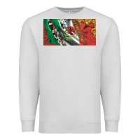Dove Grey mexico flag cowhide leopard sunflower and roses licanse  plate Premium Sweatshirt - Artiststas