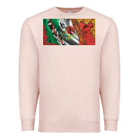 Pale Pink mexico flag cowhide leopard sunflower and roses licanse  plate Premium Sweatshirt - Artiststas