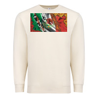 Sandshell mexico flag cowhide leopard sunflower and roses licanse  plate Premium Sweatshirt - Artiststas