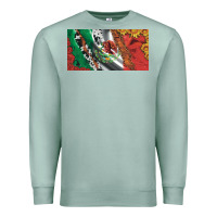 Seafoam mexico flag cowhide leopard sunflower and roses licanse  plate Premium Sweatshirt - Artiststas
