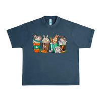 Midnight Navy rabbit coffee cups Urban Heavy Tee - texasbilliewilder