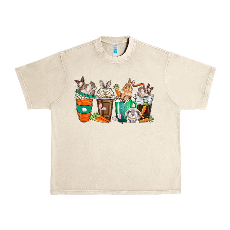 Rabbit Coffee Cups Urban Heavy Tee by texasbilliewilder | Teevron
