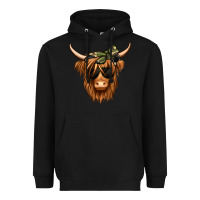 Black camouflage long haired cow Heavyweight Hoodie - Jasminsmagicworld