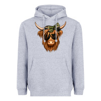 Heather Grey camouflage long haired cow Heavyweight Hoodie - Jasminsmagicworld
