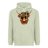 Matcha camouflage long haired cow Heavyweight Hoodie - Jasminsmagicworld