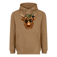 Toasted Coconut camouflage long haired cow Heavyweight Hoodie - Jasminsmagicworld