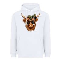 White camouflage long haired cow Heavyweight Hoodie - Jasminsmagicworld
