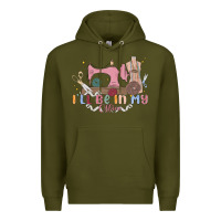 Army Green ill be in my office Premium Hoodie - MaliasSmallBusiness