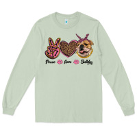 Matcha peace love bulldog Long Sleeve Tee - RanaPortraitStore