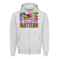 Dove Grey love is all that matters Zipper Hoodie - HRA Design Shop