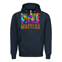 Navy love is all that matters Zipper Hoodie - HRA Design Shop