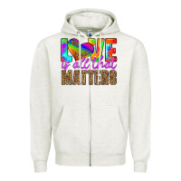 Oatmeal Heather love is all that matters Zipper Hoodie - HRA Design Shop
