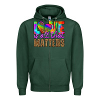Sports Green love is all that matters Zipper Hoodie - HRA Design Shop