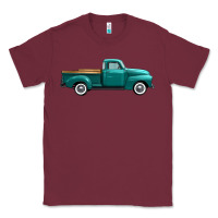 Burgundy western truck side view Classic Tee - FaDigitalArtStudio