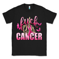 Black Fuck Cancer with Butterflies Classic Tee - texasbilliewilder