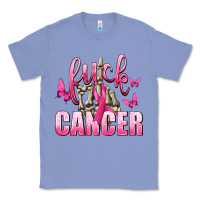 Colony Blue Fuck Cancer with Butterflies Classic Tee - texasbilliewilder