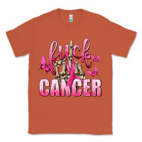 Copper Fuck Cancer with Butterflies Classic Tee - texasbilliewilder