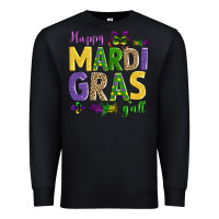 Black happy mardi gras y'all Premium Sweatshirt - AdoDesignShop