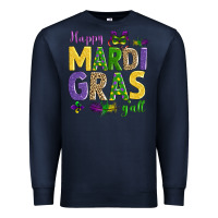 Navy happy mardi gras y'all Premium Sweatshirt - AdoDesignShop