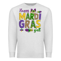 Oatmeal Heather happy mardi gras y'all Premium Sweatshirt - AdoDesignShop