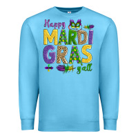 Ocean Blue happy mardi gras y'all Premium Sweatshirt - AdoDesignShop